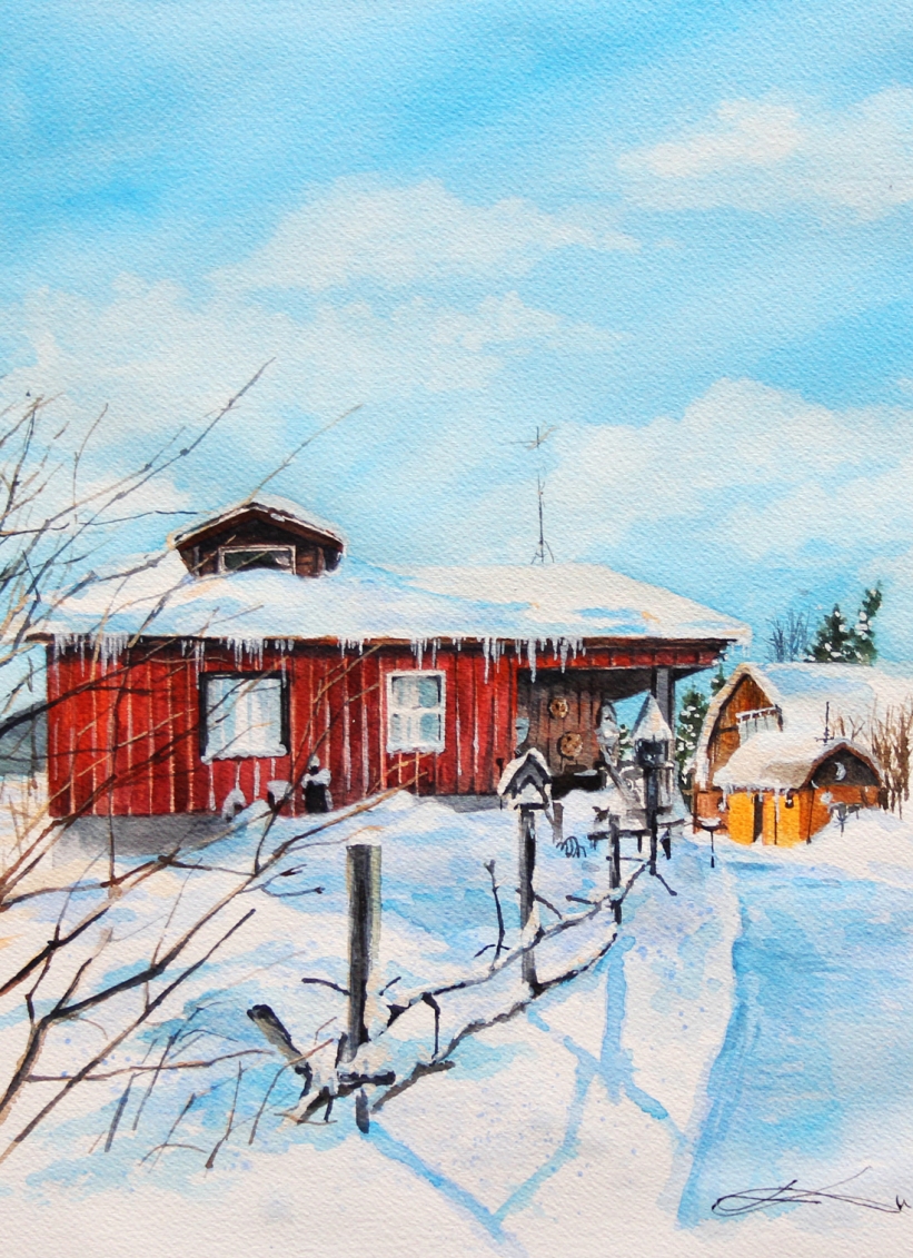 Wisconsin Winter: Watercolor