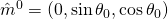 \hat{m}^0=(0,\sin\theta_0,\cos\theta_0)