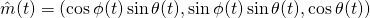 \hat{m}(t)=(\cos\phi(t)\sin\theta(t),\sin\phi(t)\sin\theta(t),\cos\theta(t))