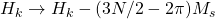 H_k \rightarrow H_k - (3 N /2 - 2\pi)M_{s}